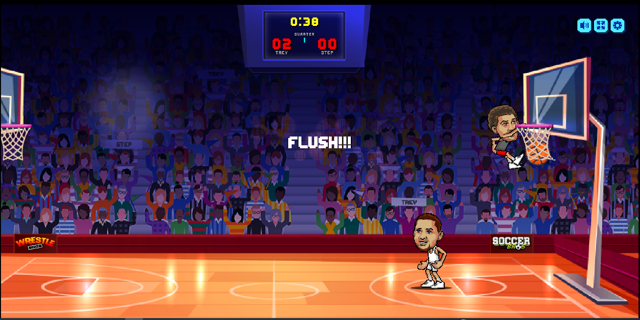 Basketball Bros Game Screenshot showing gameplay action